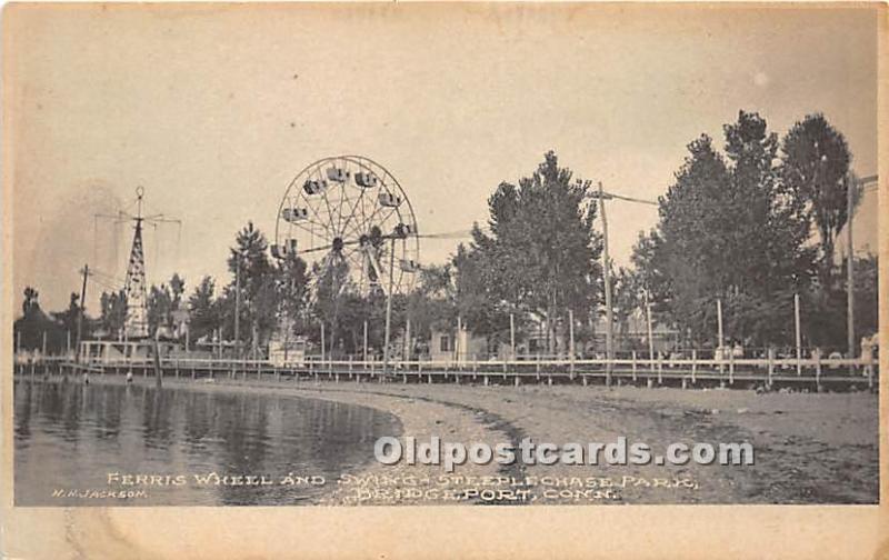 Ferris Wheel and Swing Steeplechase Park Bridgeport, Connecticut, CT, USA Unu...