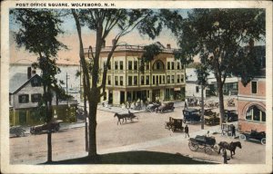 Wolfeboro New Hampshire NH Post Office Square Vintage Postcard
