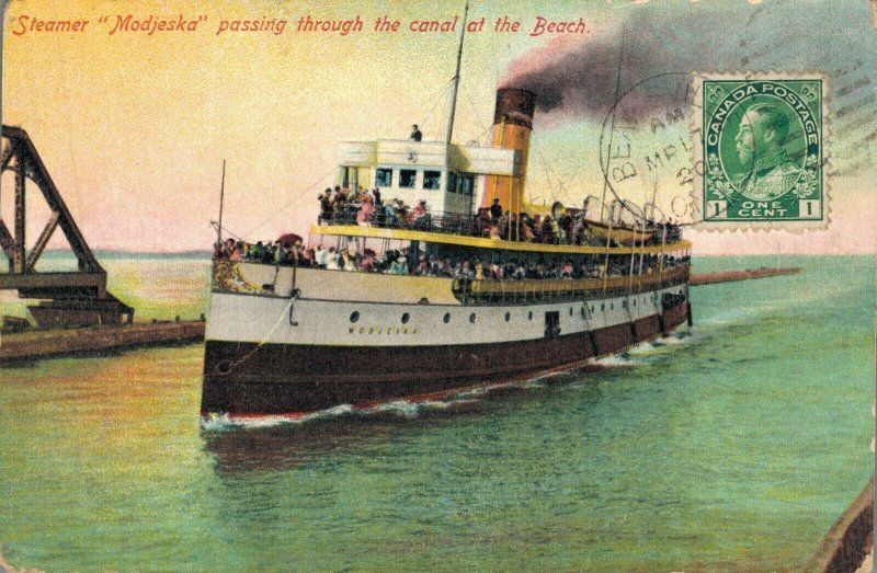 Canada Steamer Modjeska passing through the Canal at the Beach 07.02