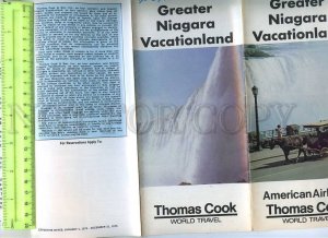 230208 USA Thomas Cook ADVERTISING Niagara folding booklet