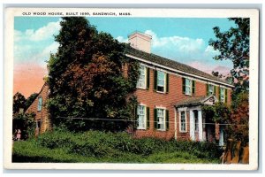 1914 Old Wood House Sandwich East Sandwich Massachusetts MA Antique Postcard