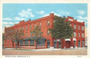 F78/ Hartsville South Carolina Postcard c1920 Arcade Hotel Building