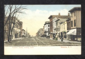 WATKINS NEW YORK DOWNTOWN FRANKLIN STREET SCENE VINTAGE POSTCARD NY