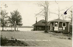 Halifax Beach MA Street View Gas Pump Store Real Photo RPPC Postcard