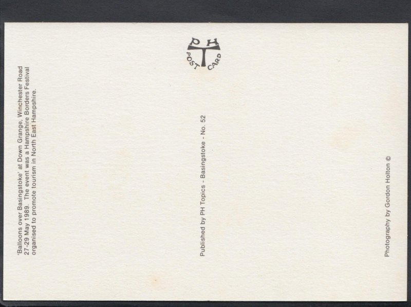 Hampshire Postcard - Balloons Over Basingstoke at Down Grange  RR2796