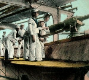 C.1905-10 Target Practice on U. S. Battleship Postcard P183