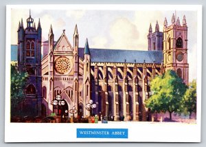 Famous~Artwork Of Westminster Abbey Of St Peter Church Bldg~Vintage Postcard