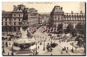 Postcard Old Paris Place de la Republique