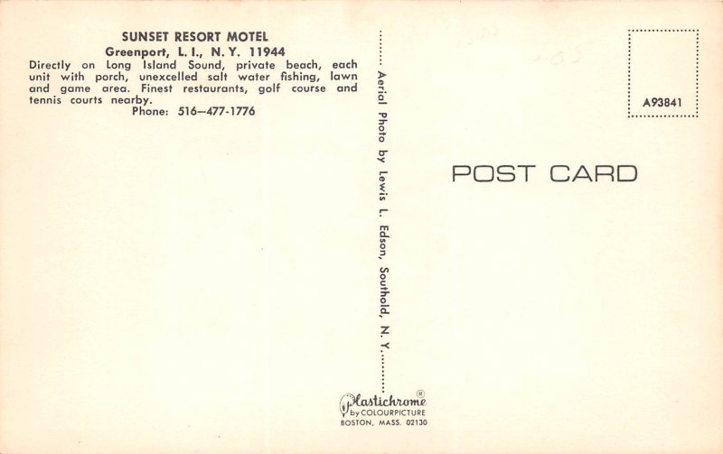 Long Island, New York, Sunset Resort Motel, Greenport, AA361-30