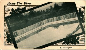 Carnation Washington WA Camp Don Bosco Swimming Pool 1953 Postcard