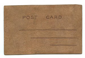 Should Auld Acquaintance Be Forgot Vintage LEATHER Standard View Postcard 