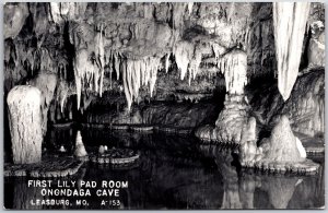 First Lily Pad From Onondaga Cave Leasburg Montana Real Photo RPPC Postcard