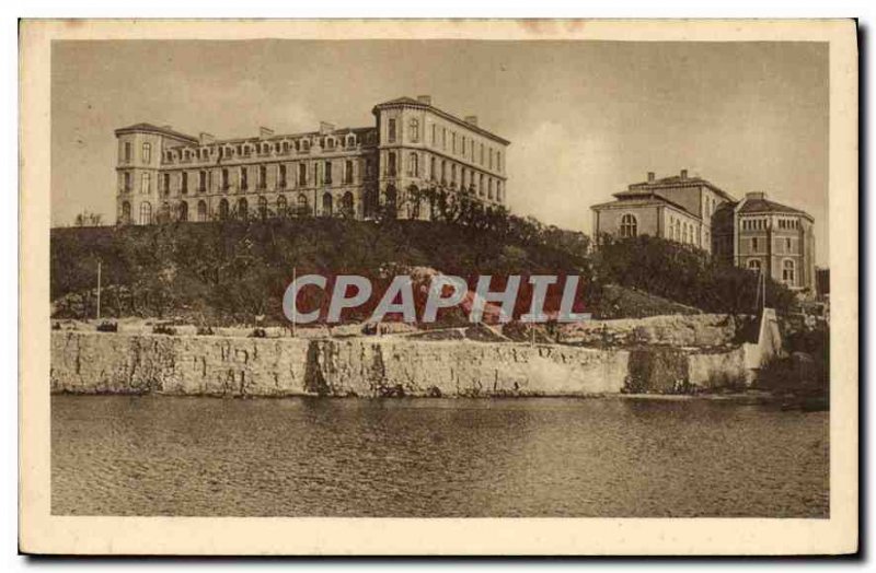 Postcard Old Marseille Le Jardin du Pharo AVEE the School of Medicine and Pha...