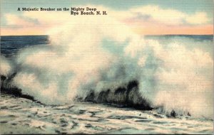 Vintage New Hampshire Postcard - Rye Beach