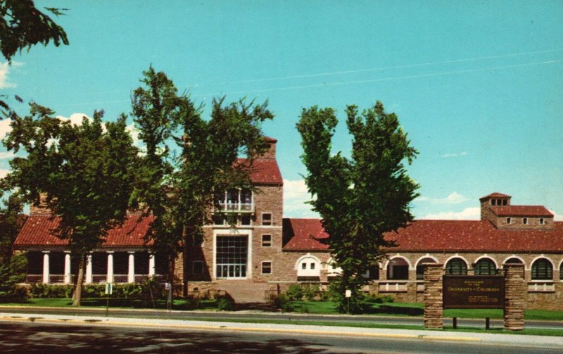 Vintage Postcard University Memorial Center University Boulder Colorado CO