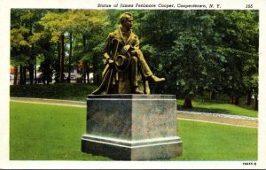 New York Cooperstown James Fenimore Cooper Statue Curteich