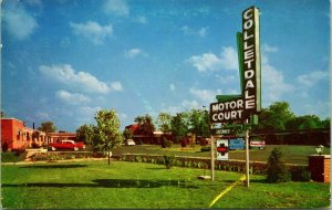 Bowling Green Kentucky KY Colletdale Motor Court 1950s UNP Chrome Postcard Q21