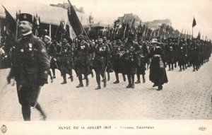 Vintage Postcard 1910's  Troupes Coloniales Revue Du Juillet Paris France FR