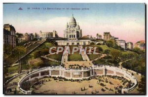 Old Postcard Paris Le Sacre Coeur And The New Gardens
