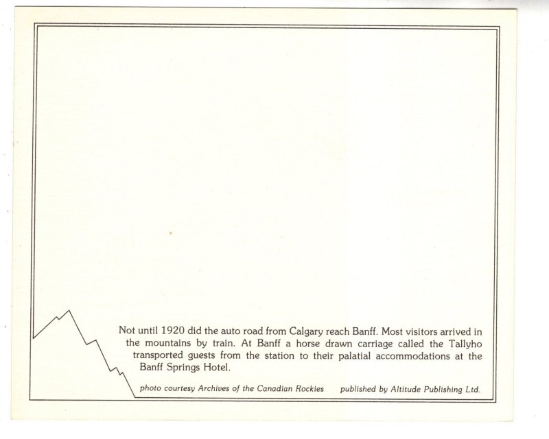 OVESIZE Banff Springs Courtyard and Tallyho, Alberta, 1910