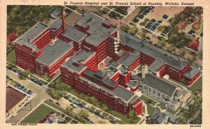 Vintage Postcard 1958 St. Francis Hospital & School of Nursing Wichita Kansas KS