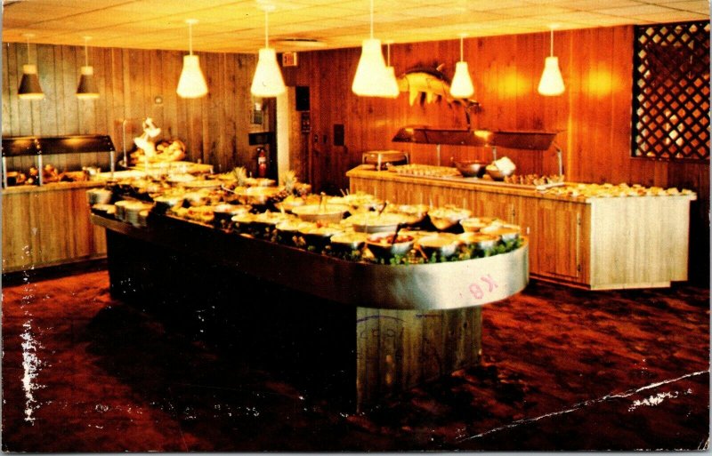 Islamorada FL Coral Grill Restaurant Famous Gourmet Buffet Old Postcard PC 