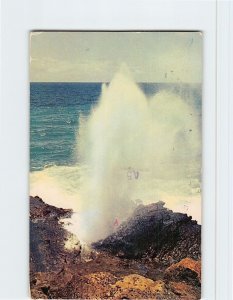 Postcard Blow Hole, Salt Water Geyser, Hawaii