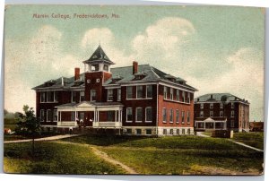 Postcard MO Fredericktown Marvin College