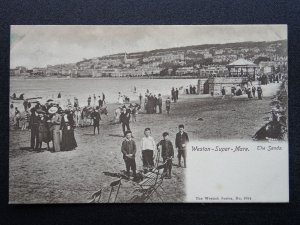 Somerset WESTON SUPER MARE The Sands & Band Stand c1907 Postcard by Wrench