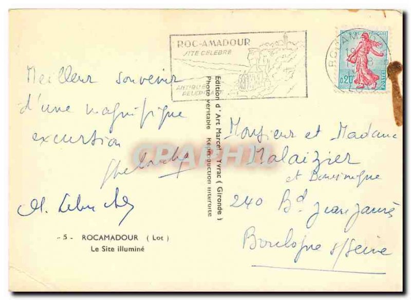 Postcard Modern Rocamadour The website enlightens
