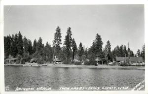 c1950 RPPC Postcard 4 Rainbow Beach Resort, Twin Lakes, Ferry County WA Wuhrman