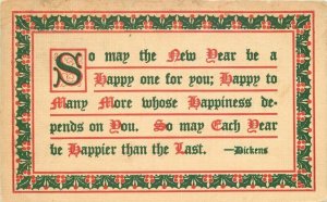 Dickins New Year Saying Artist impression 1910 Postcard 21-5125