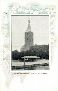 Belgium Hasselt Zwartewater Skade Vismarkt Vintage Postcard 08.50