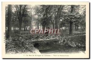 Old Postcard The Bois de Boulogne in Fall To Palmarium