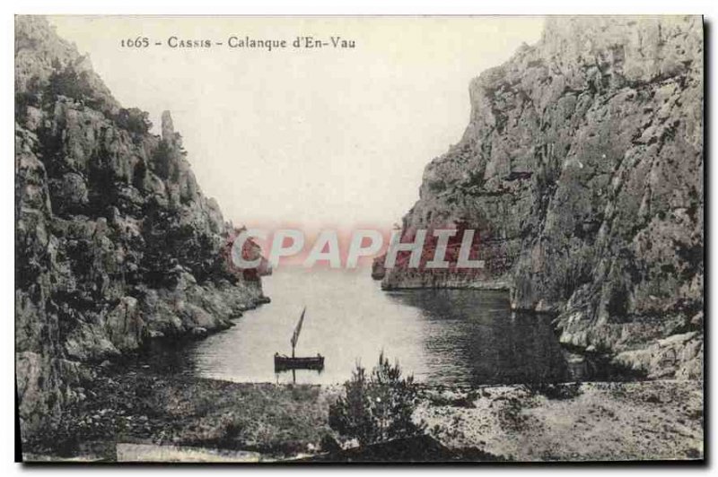 Old Postcard Cassis cove of En Vau