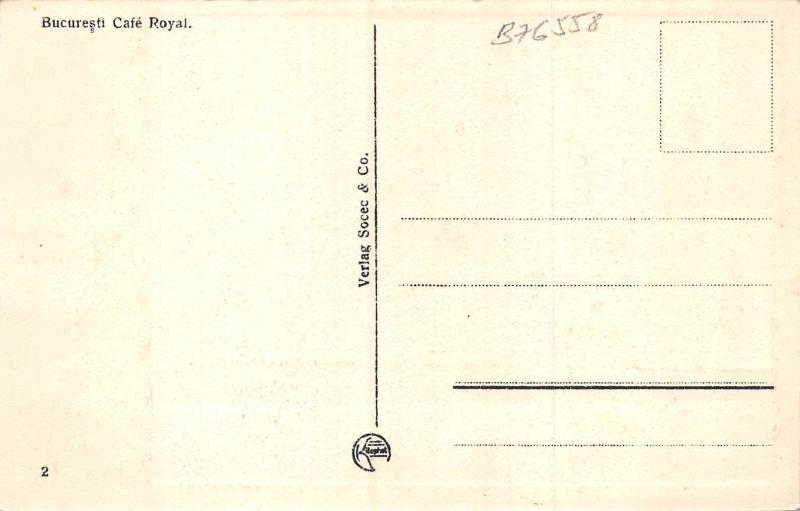 B76558 Romania Bucuresti Cafe Royal