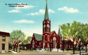 Indiana Richmond St John's Lutheran Church Curteich