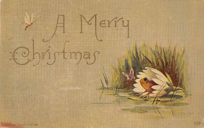 Merry Christmas Frogs 1912 