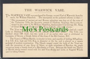 Warwickshire Postcard - The Warwick Vase SW3757
