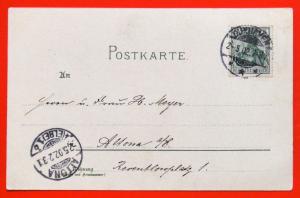 140234 ANGELS Vintage postcard Stamp GERMANY Altona - Cuxhaven Posted in 1892