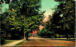 Farmington Avenue Ricerchi West Hartford Connecticut CT 1910s Vtg Cartolina Unp