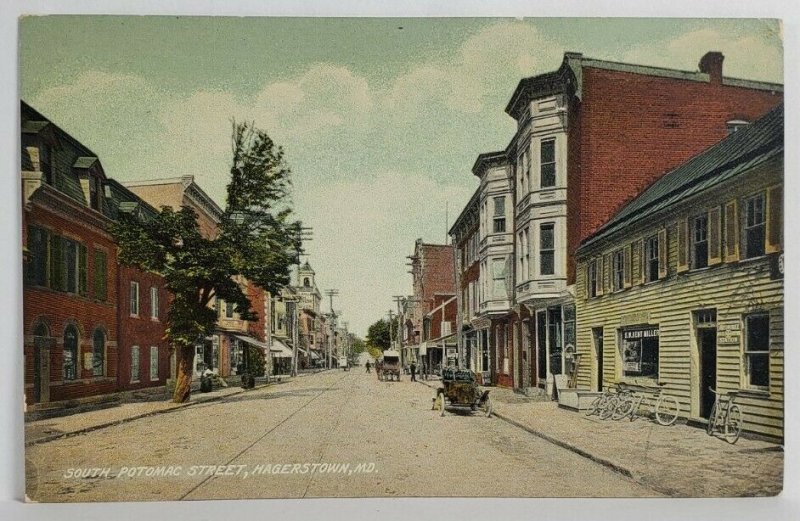 Hagerstown Maryland South Potomac Street Postcard T6