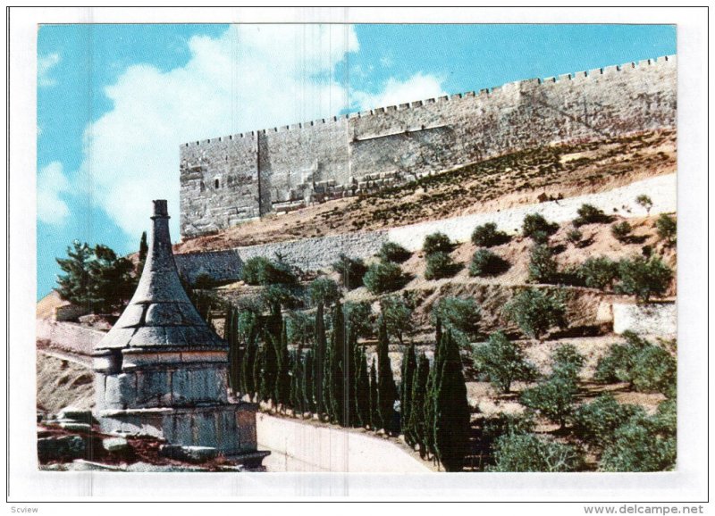 JERUSALEM, Israel; Absalom's Tomb and City Wall, 50-70s