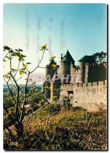 Modern Postcard La Cite in Carcassonne Set Porte d'Aude