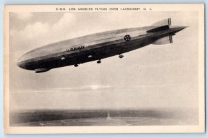 1940 Lakehurst New Jersey Postcard Dimensions U.S.S. Los Angeles Flying US Navy
