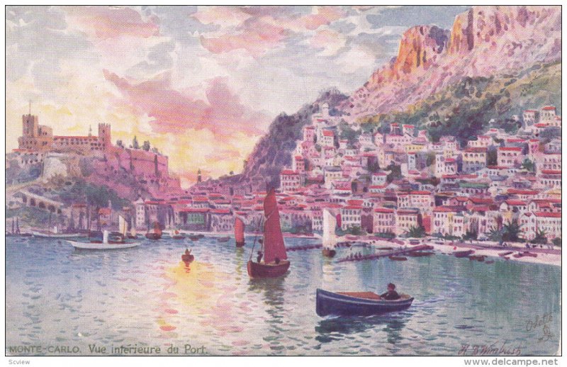 MONTE CARLO, Monaco, 1900-1910's; Vue Interieure Du Port