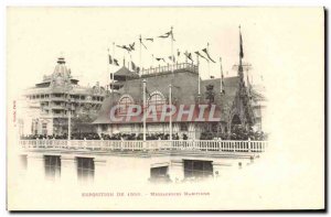 Postcard Old Boat Exhibition 1900 Paris couriers Maritimes