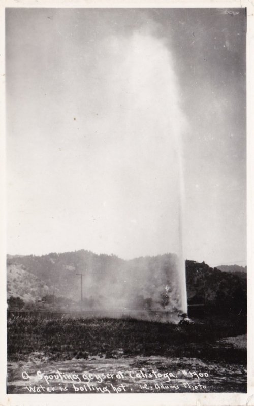 Arizona Spouting Geyser At Calistoga Real Photo