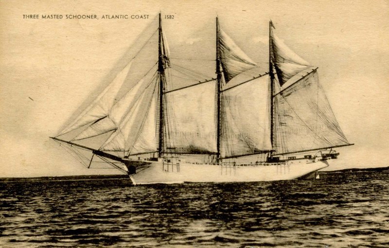 Three-Masted Schooner, Atlantic Coast