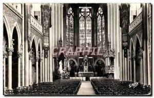 Postcard Old Basilica Interior Pontmain